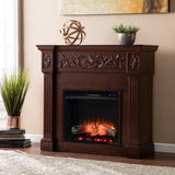 Sei Furniture Calvert Carved Touch Screen Electric Fireplace Fr9278