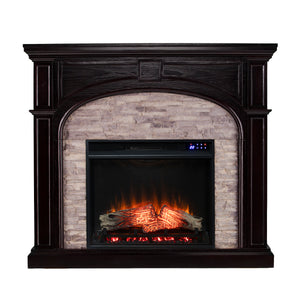 Sei Furniture Tanaya Touch Screen Electric Fireplace W Faux Stone Fr9620