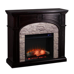 Sei Furniture Tanaya Touch Screen Electric Fireplace W Faux Stone Fr9620