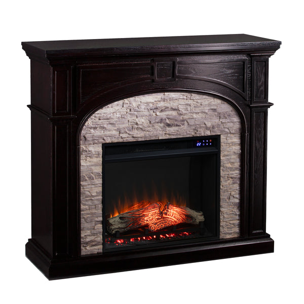 Sei Furniture Tanaya Touch Screen Electric Fireplace W Faux Stone Fr9620