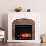 Sei Furniture Tanaya Touch Screen Electric Fireplace W Faux Stone Fr9624