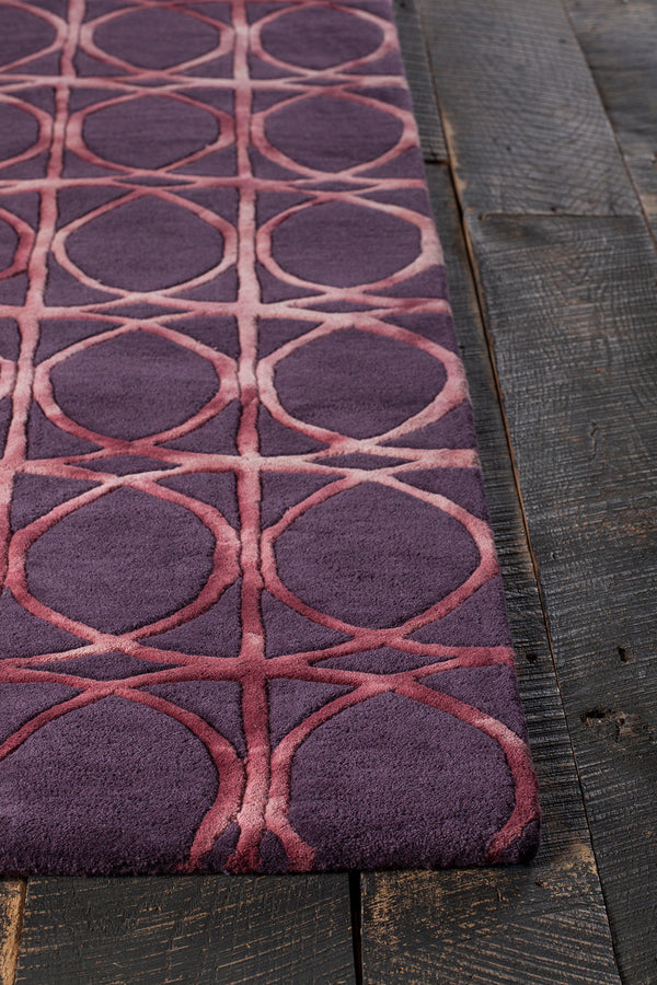 Chandra Rugs Fran 100% Wool Hand-Tufted Contemporay Rug Brown/Charcoal 7'9 x 10'6