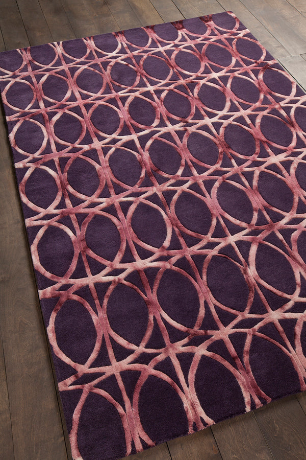 Chandra Rugs Fran 100% Wool Hand-Tufted Contemporay Rug Brown/Charcoal 7'9 x 10'6