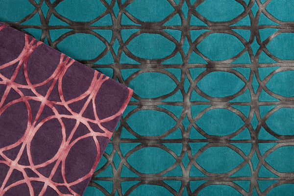 Chandra Rugs Fran 100% Wool Hand-Tufted Contemporay Rug Brown/Charcoal 7'9 x 10'6