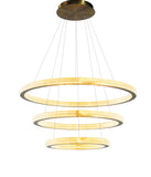 Bethel Sand Gold LED Chandelier in Metal & Acrylic