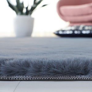 Safavieh Faux Rabbit Fur 500 Power Loomed 100% Polyester Pile Solid & Tonal Rug FRF500H-8
