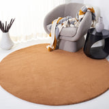 Safavieh Faux Rabbit Fur 500 Power Loomed 100% Polyester Pile Solid & Tonal Rug FRF500T-8