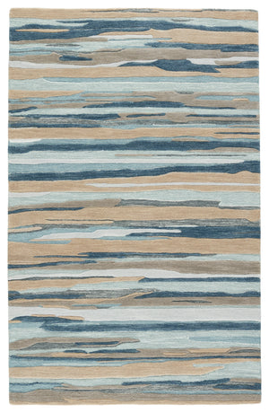 Jaipur Living Fragment Collection FRG05 Rhine 100% Wool Handmade Modern Stripes Rug RUG153397