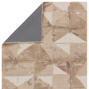 Jaipur Living Fragment Agate FRG06 Hand Tufted 65% Viscose 35% Wool Geometric Area Rug Taupe 65% Viscose 35% Wool RUG155996