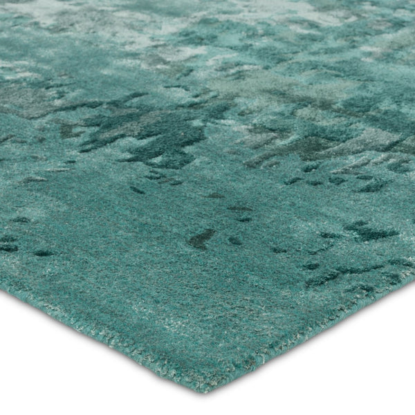 Jaipur Living Fragment Astris FRG08 Hand Tufted 65% Viscose 35% Wool Abstract Area Rug Teal 65% Viscose 35% Wool RUG156006