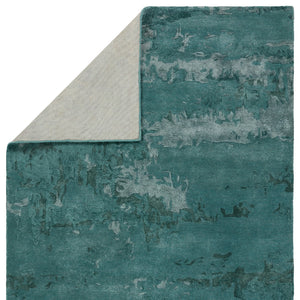 Jaipur Living Fragment Astris FRG08 Hand Tufted 65% Viscose 35% Wool Abstract Area Rug Teal 65% Viscose 35% Wool RUG156006