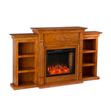 Sei Furniture Tennyson Smart Bookcase Fireplace Fs8543