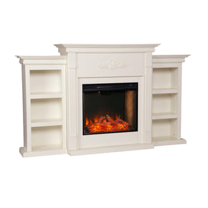 Sei Furniture Tennyson Smart Bookcase Fireplace Fs8544