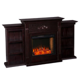 Sei Furniture Tennyson Smart Bookcase Fireplace Fs8545