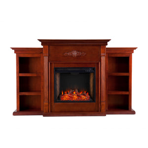 Sei Furniture Tennyson Smart Bookcase Fireplace Fs8547