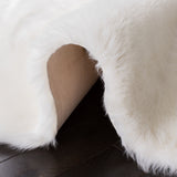 Faux Sheep Skin 415 Power Loomed 50% Acrylic - 50% Polyester(Pile) Rug in Ivory 5ft x 7ft