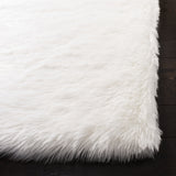 Faux Sheep Skin 415 Power Loomed 50% Acrylic - 50% Polyester(Pile) Rug in Ivory 5ft x 7ft