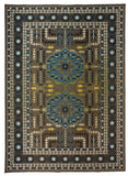 Foster Vinatge Style Kilim Rug, Dark Gray/Capri Blue, 7ft-10in x 11ft Area Rug