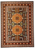 Foster Vinatge Style Kilim, Vermillion Orange/Gray, 7ft - 10in x 11ft Area Rug