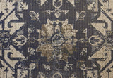 Foster intage Medallion Rug, Blue Indigo/Gray, 6ft-5in x 9ft-6in Area Rug