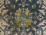 Foster intage Medallion Rug, Crystal Teal/Green/Tan, 6ft-5in x 9ft-6in Area Rug