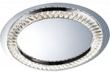 Bethel Chrome LED Flush Mount in Stainless Steel & Crystal