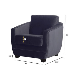LH Imports Baltimo Club Chair FTH014-B-CHAIR