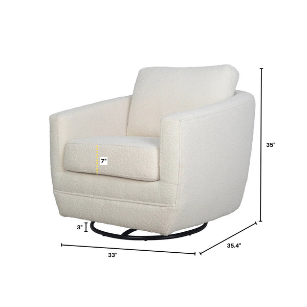 LH Imports Baltimo Swivel Glider FTH014S-BW