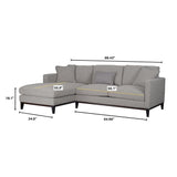 LH Imports Burbank Left Sectional Sofa FTH016-G