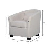 LH Imports Carmen Club Chair FTH024-CHAIR