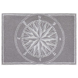 Trans-Ocean Liora Manne Frontporch Compass Novelty Indoor/Outdoor Hand Tufted 80% Polyester/20% Acrylic Rug Grey 8' Round