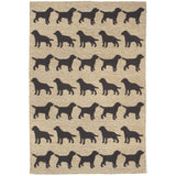 Frontporch Doggies Novelty Indoor/Outdoor Hand Tufted 80% Polyester/20% Acrylic Rug