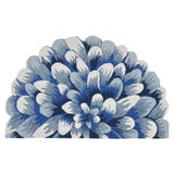 Trans-Ocean Liora Manne Frontporch Mum Novelty Indoor/Outdoor Hand Tufted 80% Polyester/20% Acrylic Rug Blue 5' Round