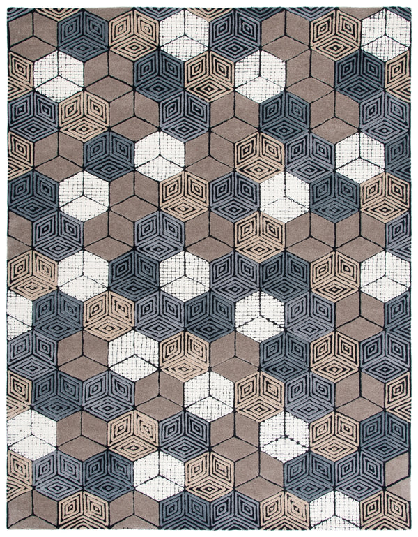 Fifth Avenue 130 Hand Tufted 100% Wool Pile Rug Ivory / Grey 100% wool Pile FTV130F-8