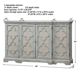 Uttermost Sophie 4 Door Grey Cabinet