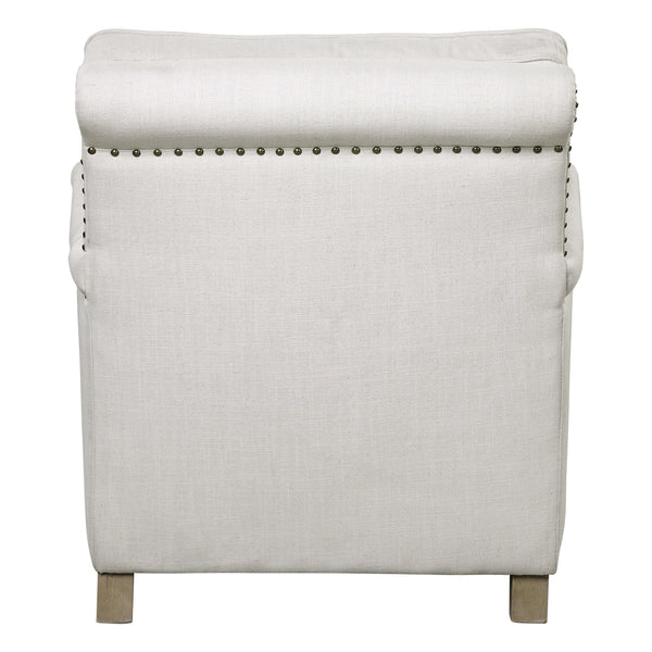 Uttermost Armstead Antique White Armchair