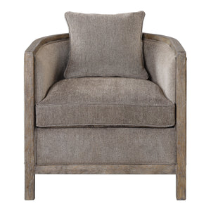 Uttermost Viaggio Gray Chenille Accent Chair