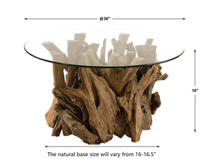 Uttermost Driftwood Glass Top Cocktail Table