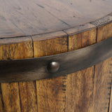 Uttermost Ceylon Wine Barrel Side Table