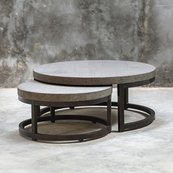 Uttermost Aiyara Gray Nesting Tables - Set of 2