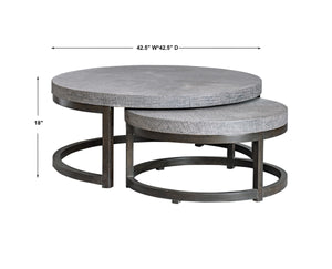 Uttermost Aiyara Gray Nesting Tables - Set of 2