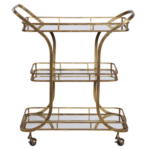 Uttermost Stassi Gold Serving Cart