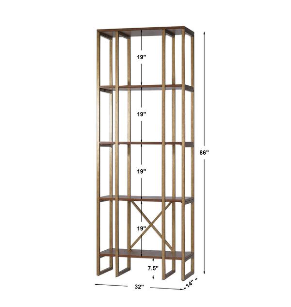 Uttermost Karishma Antique Gold Etagere