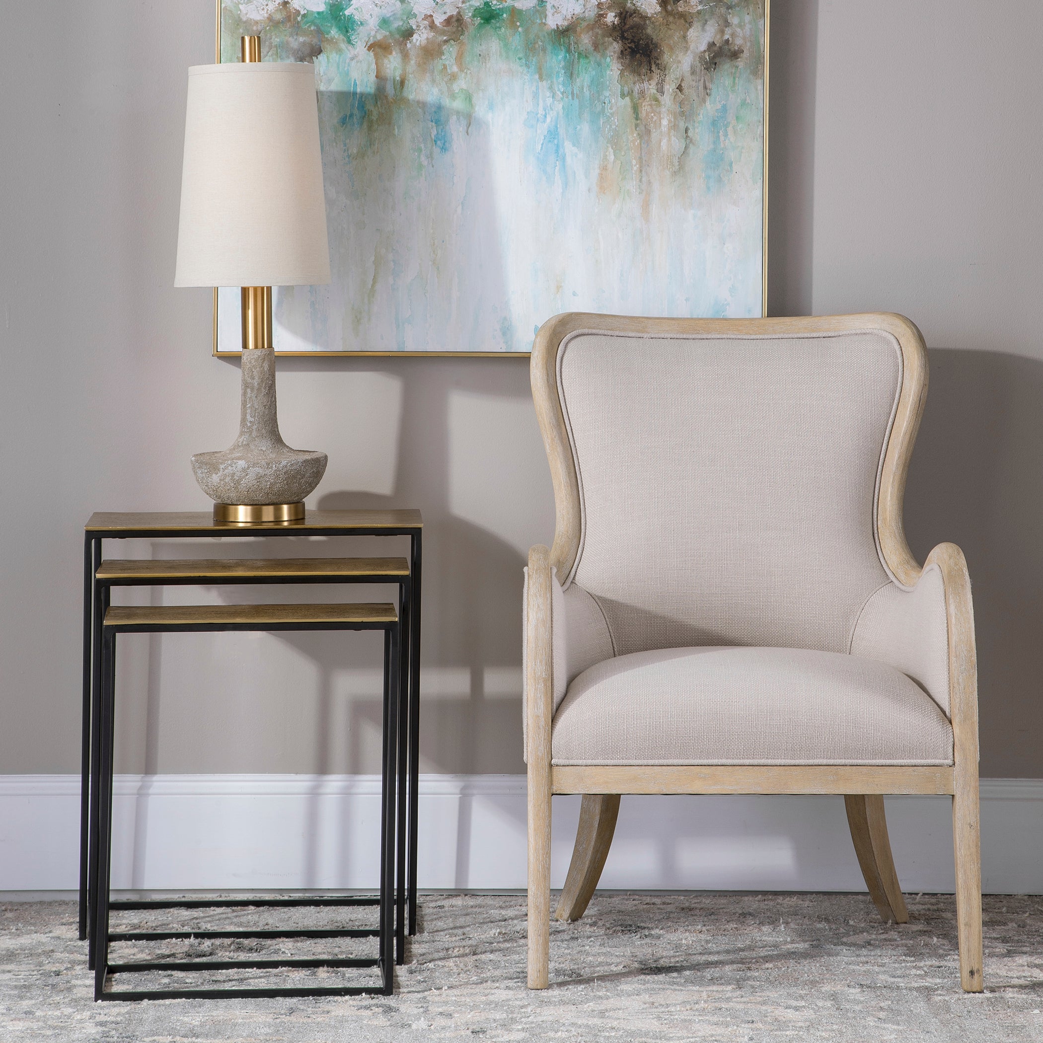 Uttermost Coreene Pedestal Tables - Thumbnail 5
