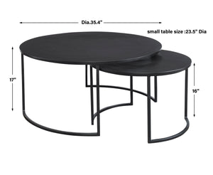 Uttermost Barnette Modern Nesting Coffee Tables Set of 2