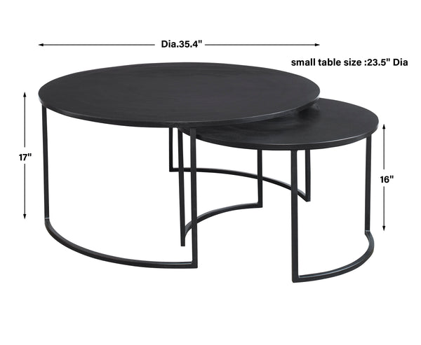 Uttermost Barnette Modern Nesting Coffee Tables Set of 2