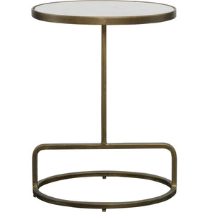 Uttermost Jessenia White Marble Accent Table