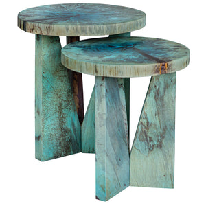 Uttermost Nadette Blue Nesting Tables - Set of 2