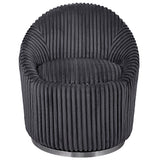 Uttermost Crue Gray Fabric Swivel Chair