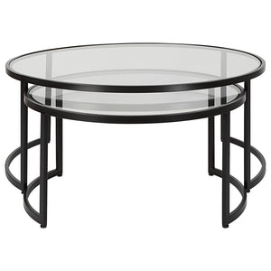 Uttermost Rhea Black Nesting Coffee Tables Set of 2